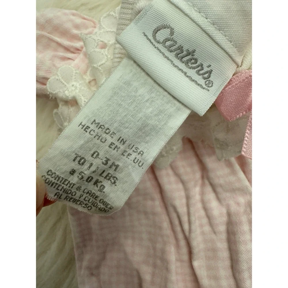 Vintage Carters‎ pink cherry bubble size 0/3m EUC
